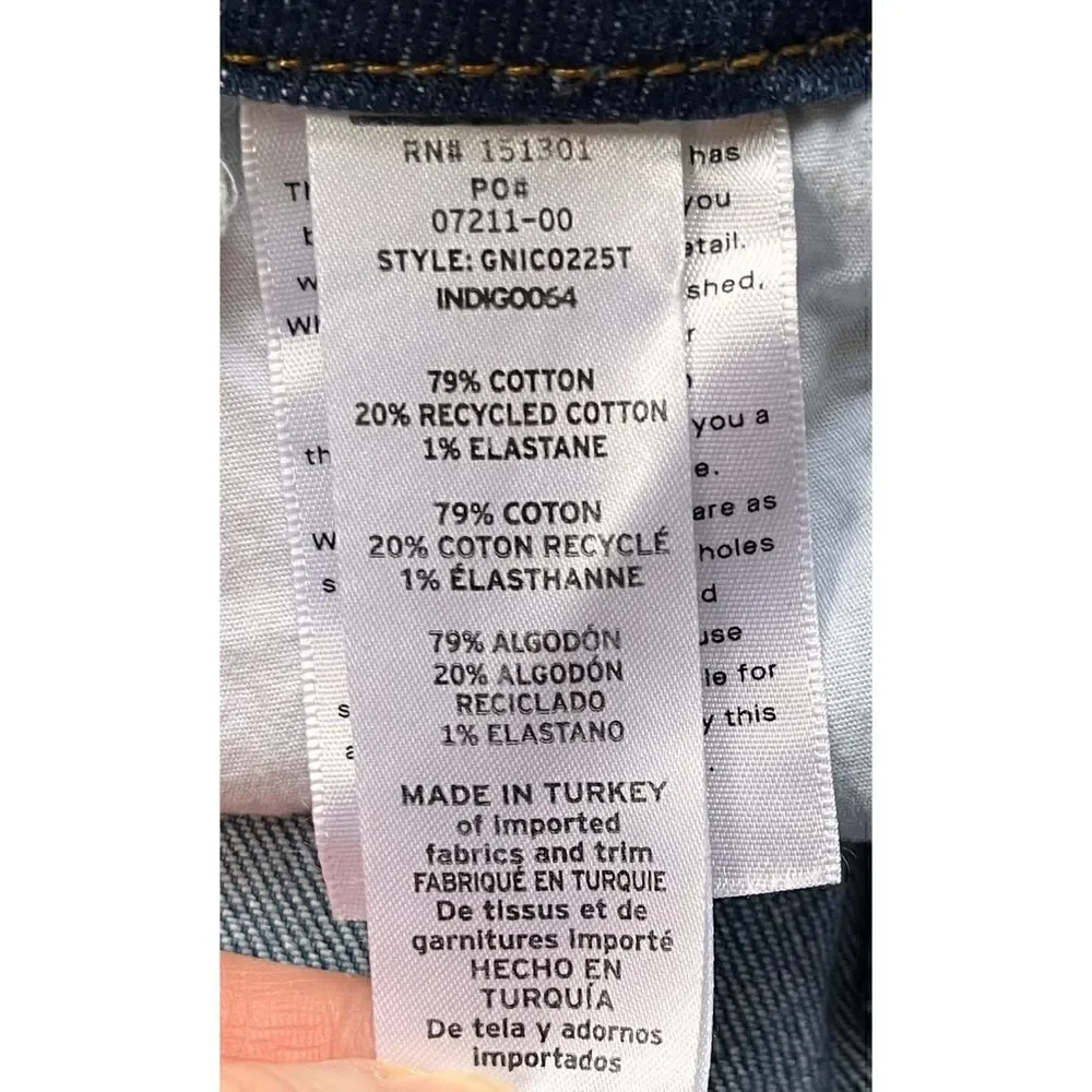 Good American Good 90s Icon Ripped Straight Leg High Rise Stretch Denim Jeans - Picture 11 of 16